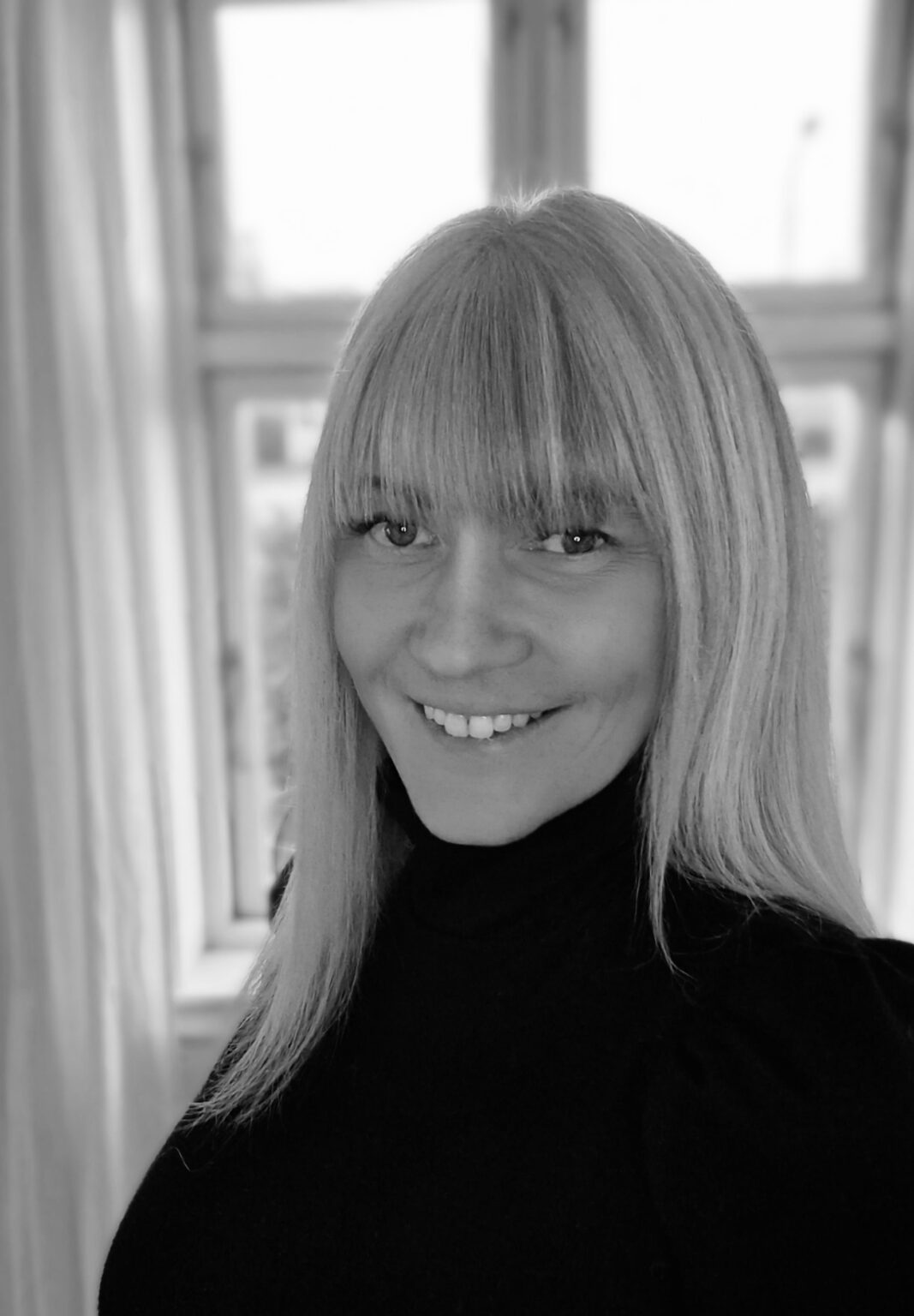 Anne borghus hvid og sort billede